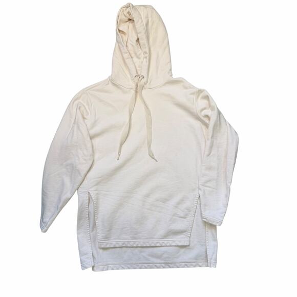Athleta Tops - Athleta Yogi Pullover Hoodie XS Oversized High Low White Minimalist Comfy
